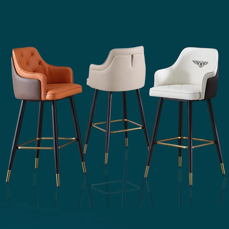 Стул барсветильник из кованого железа в нордическом стиле |