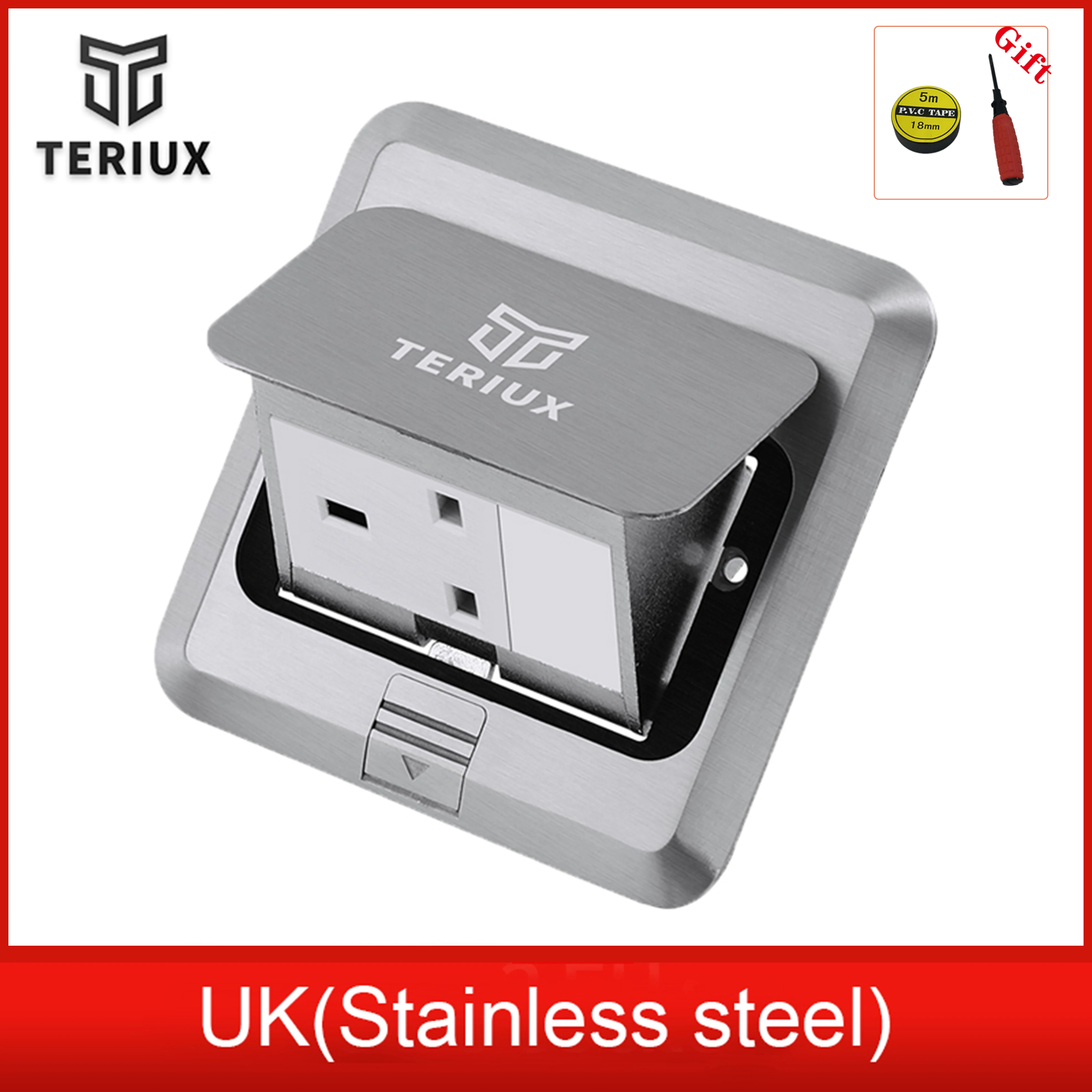 

Good selling British power electrical floor outlet box pop up socket UK extension pop up multi floor socket