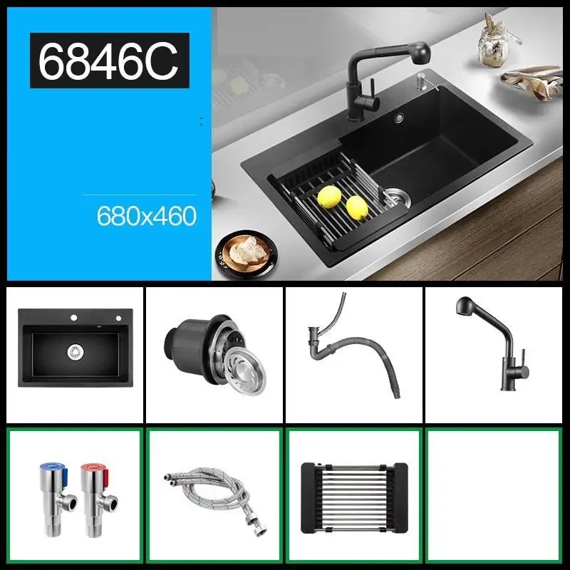 MODEL O Banheiro Umywalka Lavello гранит Keuken Gootsteen Portatil Lavandino Fregadero De Cocina Cuba Pia Cozinha Lavabo кухонная раковина - Цвет: MODEL O