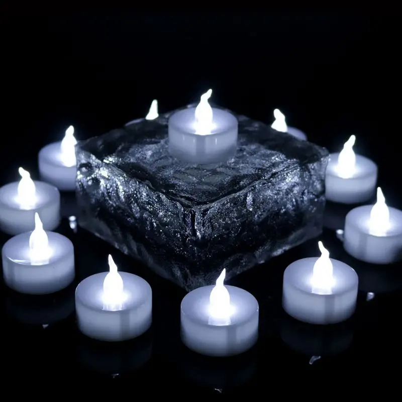 

E9LA 12pcs Flickering LED Candle Lights With Remote Control Flameless Electric Tealight