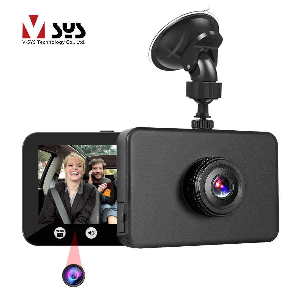Vsys Dual Dash Cam Front En Binnen Cabine 1080P Camera Met Wifi Gps Uber Taxi Auto Dvr Met Night vision 4.5 