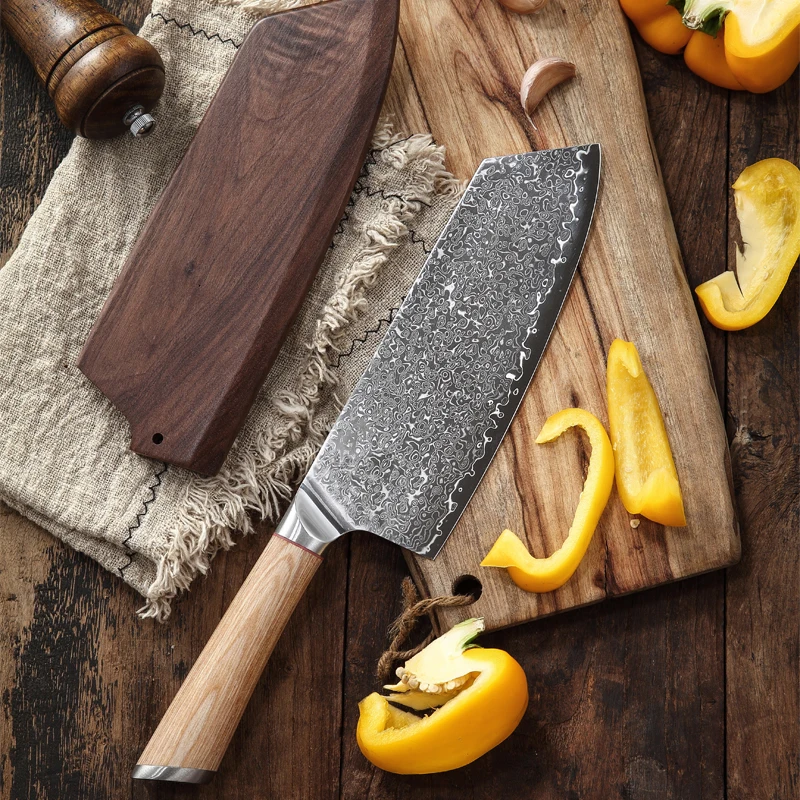 67 слойный стальной V образный Золотой 10 дамасский кухонный нож шеф повара Gyuto