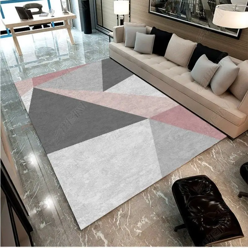 ins geometric pattern carpets living room modern home decoration anti slip large area rug bedroom washable floor mat rug persian free global shipping