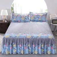 100 polyeste bed sheet with pillowcase printed fitted sheet with elastic bed linen polyester mattress cover queen size
