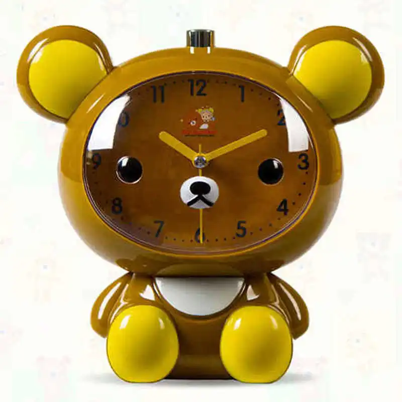 Милый мультяшный будильник для детской студенческой спальни бесшумный ночник