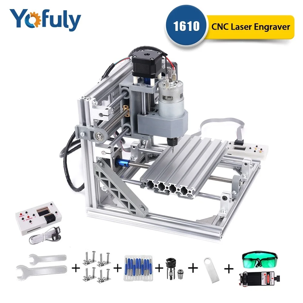 Гравировальный станок Yofuly CNC 1610 мини-лазерный гравировальный ER11 фрезерный для