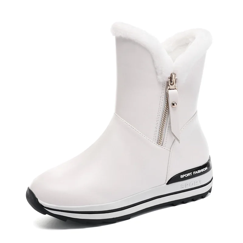 Зимние ботинки для родителей и детей модные детские на молнии теплая зимняя