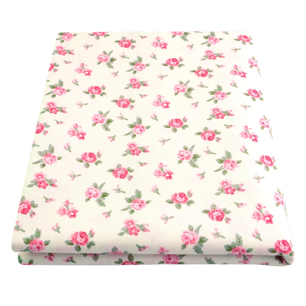 Rose Floral Cotton Fabric Patchwork Quilting Sewing Cloth Craft Bedding Decoration Teramila Fabrics Tissue Clothing Home Textile|fabric tissue|sewing