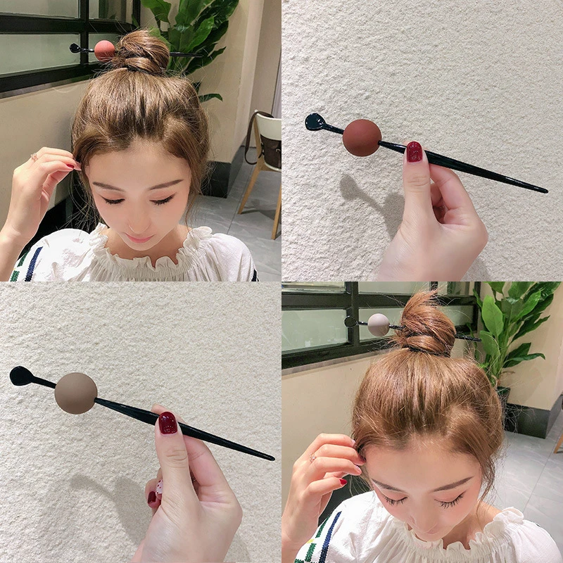 

Ball Shaped Hairpins for Women and Girls Round Sticks Trendy Candy Color Hair Accessories Wedding Jewelry DIY Hair Style Tool