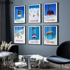 Картина на холсте Verbier Okemo, скандинавские лыжи, путешествия, горнолыжный курорт, плакат и печать, настенные картины, современный декор для гостиной, дома