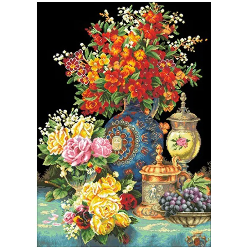 

Classical vase patterns Counted Cross Stitch 11CT 14CT DIY Chinese Cross Stitch Kits Embroidery Needlework Sets