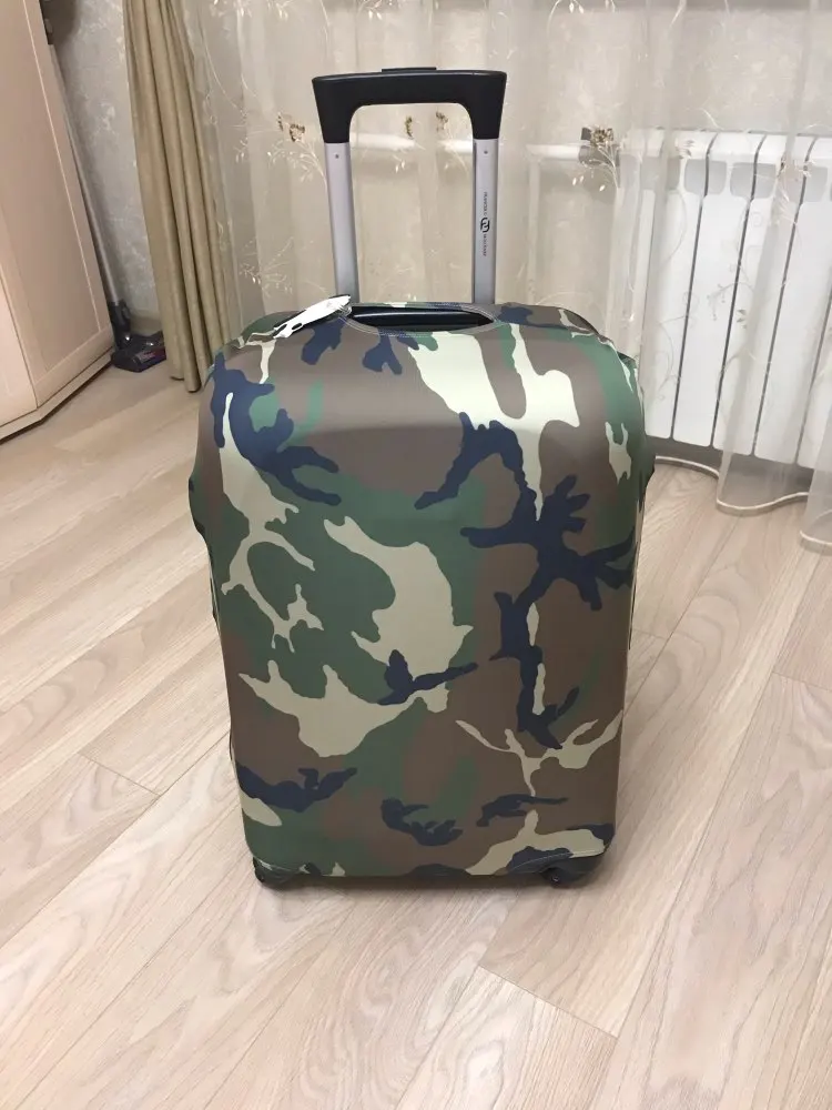 Армейский Камуфляж, аксессуары для путешествий, чехол для костюма, Защитные Чехлы 18-32 дюймов, эластичный багажный пылезащитный чехол, растягивающийся чехол