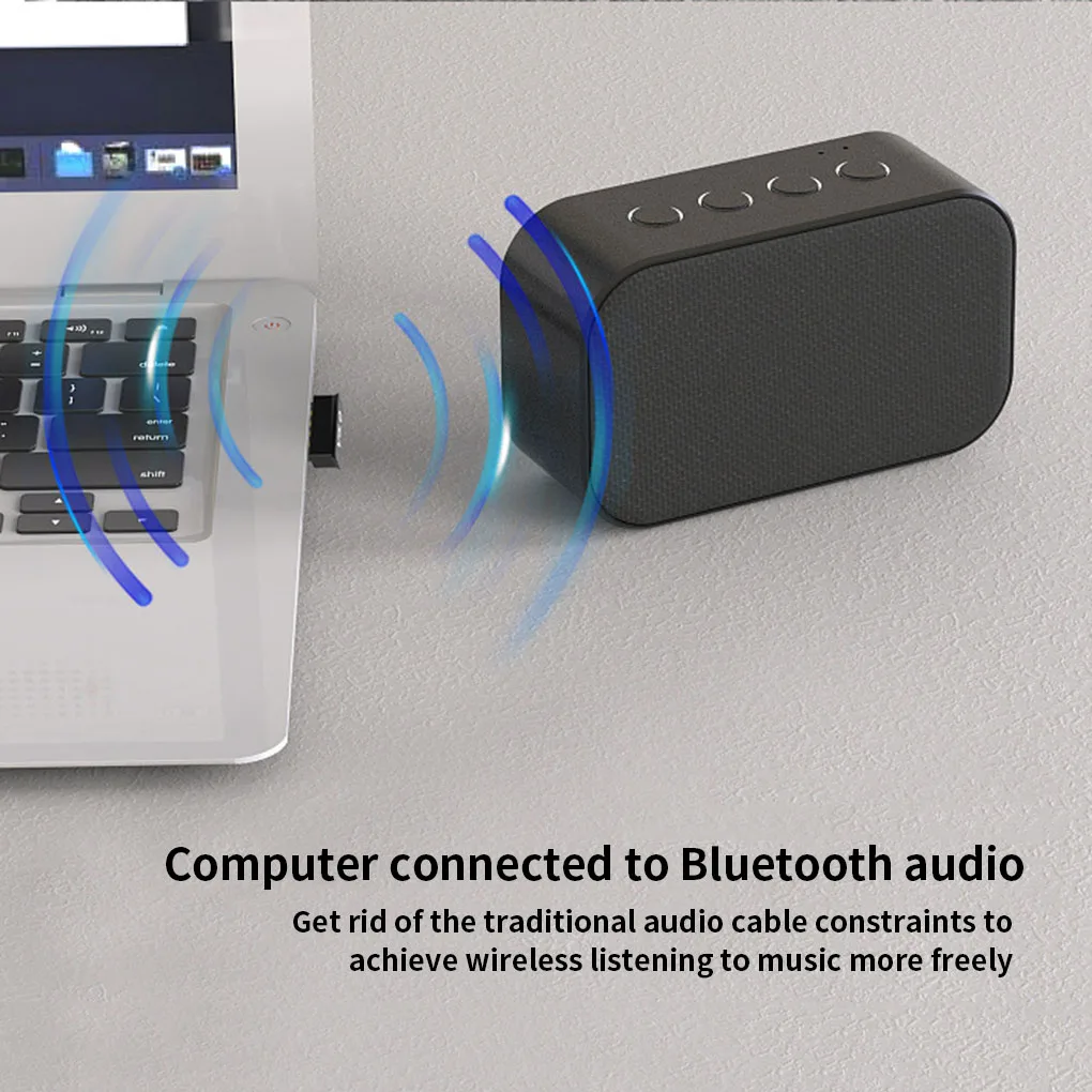 Bluetooth совместимый адаптер V5.0 беспроводной компьютерный USB аудио приемник