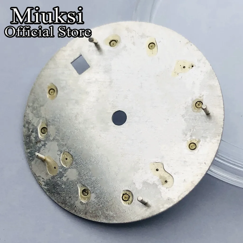 

Miuksi 28.5mm black white green blue gray luminous dial fit NH35 ETA 2824 2836 Miyota 8215 821A Mingzhu DG2813 3804 movement