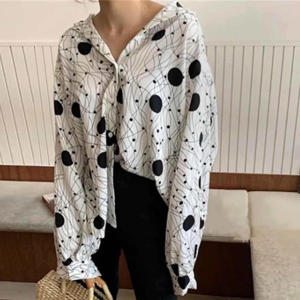 Модные женские свободные рубашки в стиле Харадзюку повседневные однотонные Топы