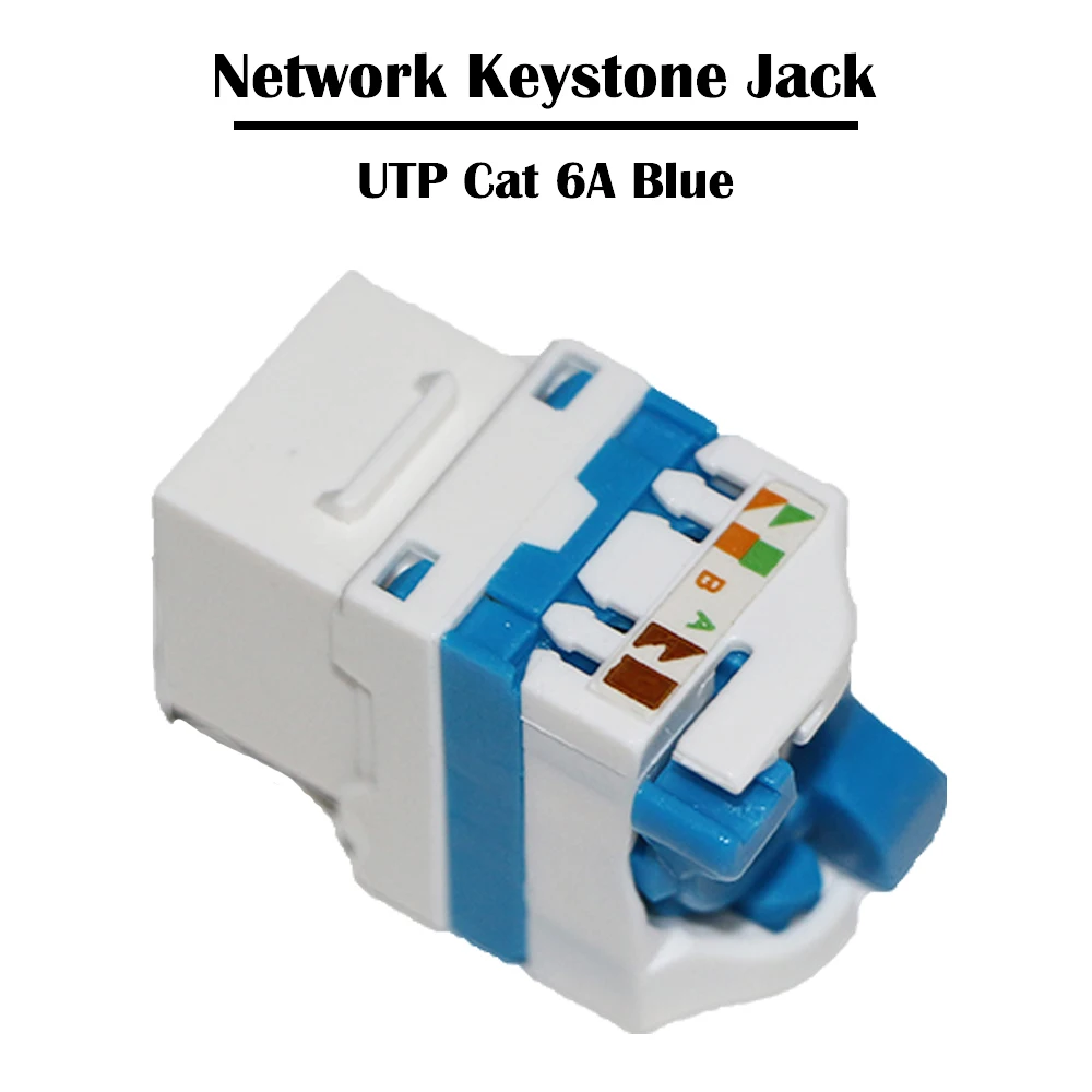 10 шт./лот UTP Cat 6A Keystone Jack Orange/Blue Ethernet сетевой тестер Fluke инструменты RJ 45 порт LAN |