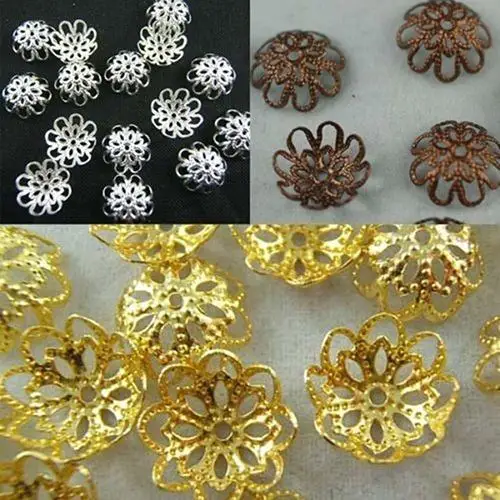

200 Pcs Fashion Hollow Flower 9MM Bead Caps Jewelry Findings DIY Loose Beads Bead Caps Jewelry Findings DIY Loose Beads Bead Cap