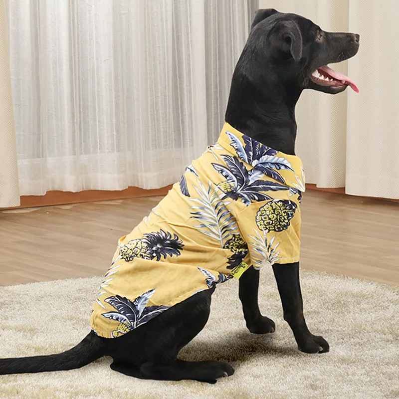 

Fashion Pet Hawaiian Shirts Good-looking Printed Shirts Breathable Dog T-shirt Unique Tees Polyester Comfortable Pet Clothes