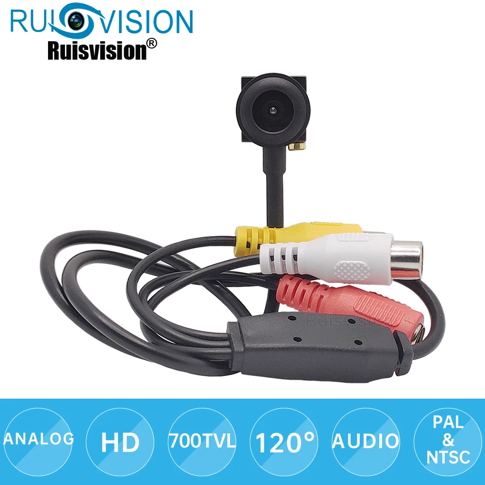 HD мини аналоговая камера 700TVL CCTV широкоугольная 120 градусов объектив для домашней