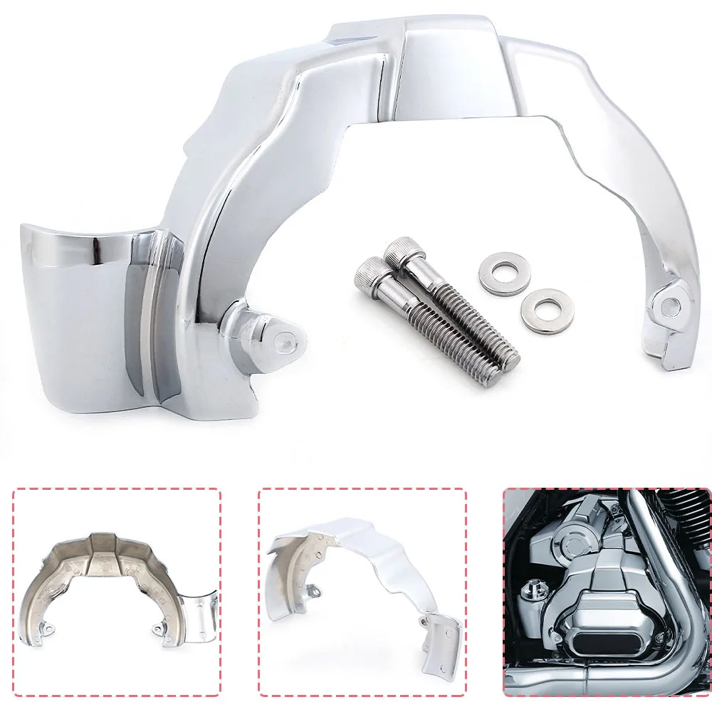 

Motorcycle Chrome Transmission Shroud Cover For Harley 09-16 Street Glide Road Glide Electra Glide FLHX FLHXS CVO Road King