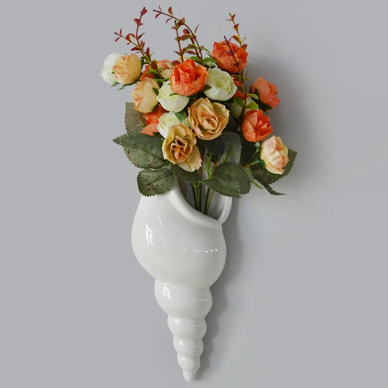 Современная белая керамическая ваза для морских ракушек цветов настенное