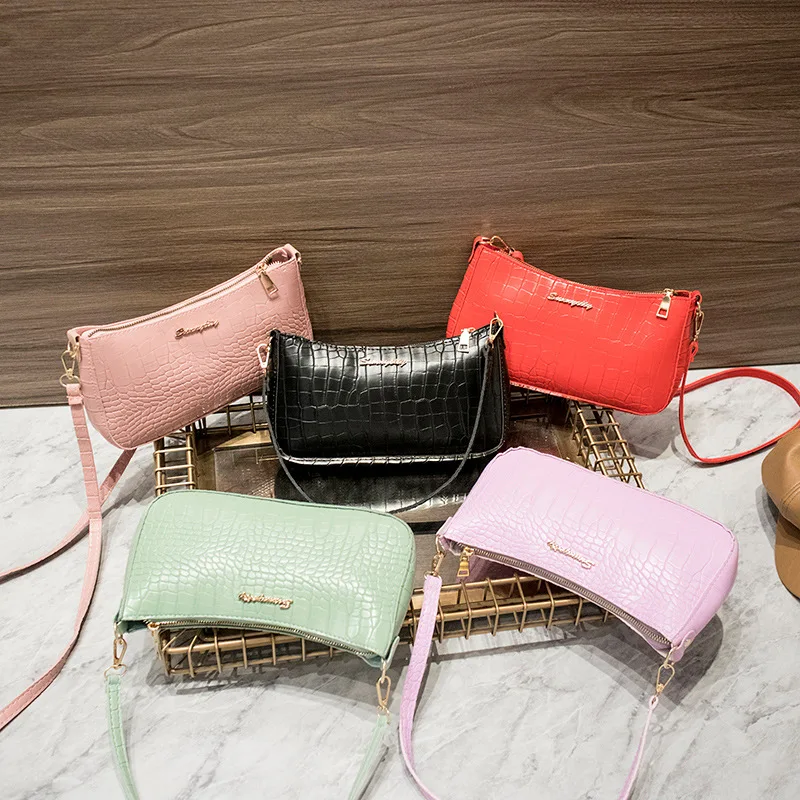

2020 Модные женские летне-осенняя Женская обувь в Корейском стиле универсальная крокодил мобильный телефон сумка косые пролет сумка Bolsa Feminina