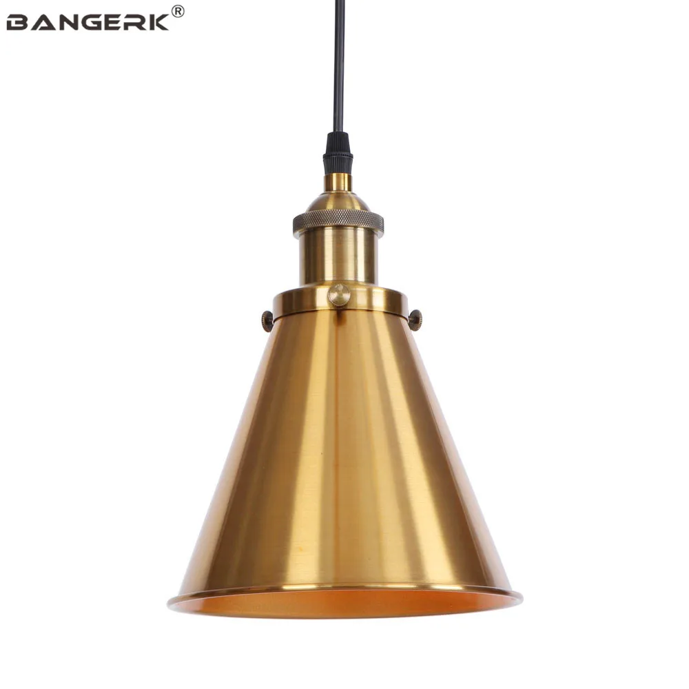 

Industrial Vintage Pendant Lamp Loft Decor Bronze Iron LED Hanging Lights Fixtures Aisle Bar Indoor Pendant Lighting Wandlamp