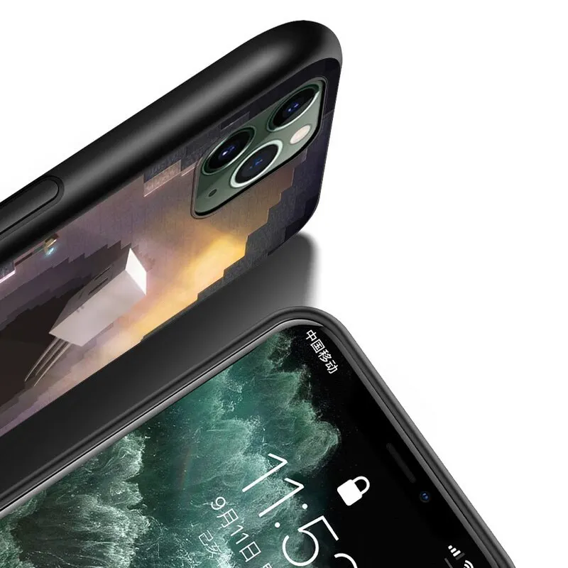 

Hot Game My World For Apple iPhone 12 11 XS Pro Max Mini XR X 8 7 6 6S Plus 5 SE 2020 Black Cover Phone Case