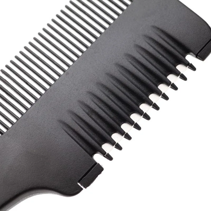 

Hair Comb Razor Double Side Plastic Handle Salon Cutting Thinning DIY Hair Styling Trimmer Hairbrush Modeling Tools Clippers
