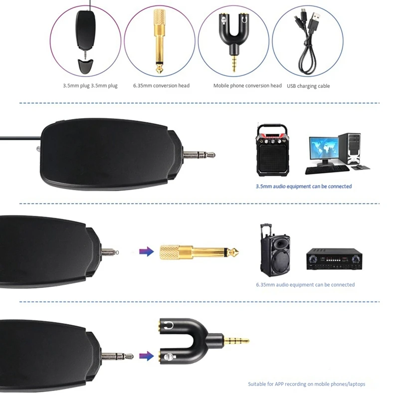Беспроводной микрофон шейный камера/телефон/динамик конденсаторный для