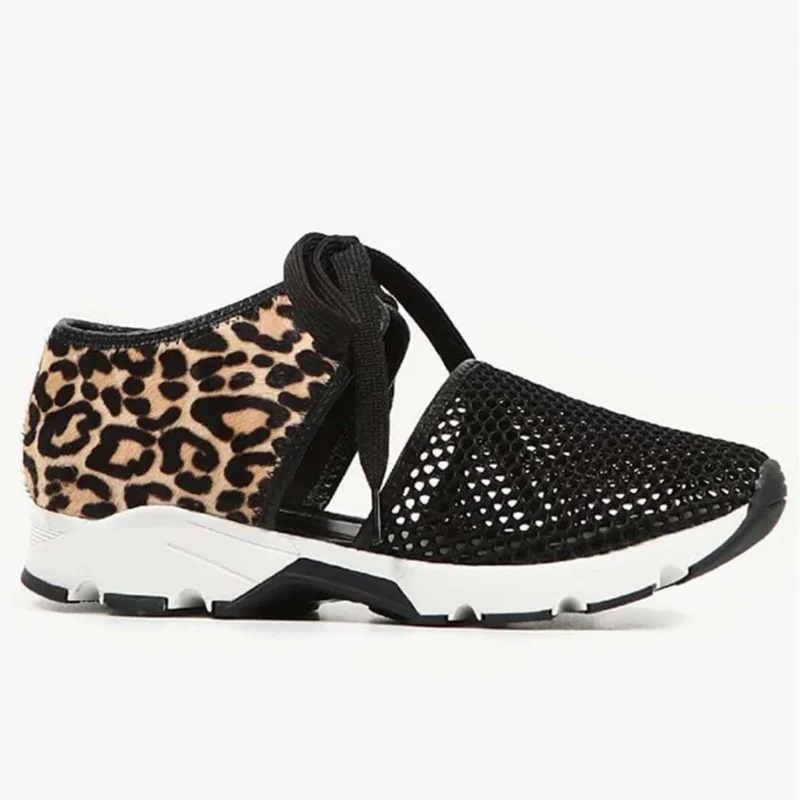 

Ladies Velcro Sandals Large Size Hollow Mesh Sandals Casual Fashion Lace-up Sandals