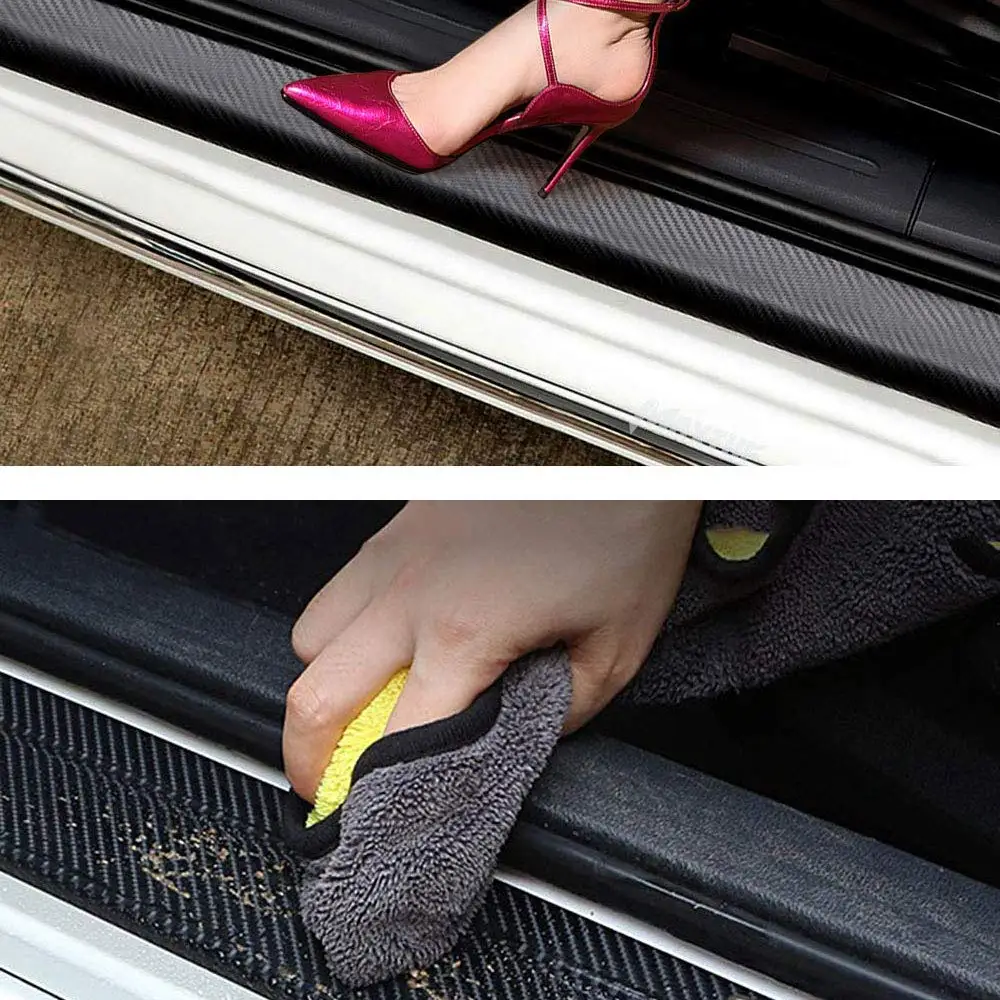 Универсальная автомобильная противоскользящая наклейка на порог с защитой от