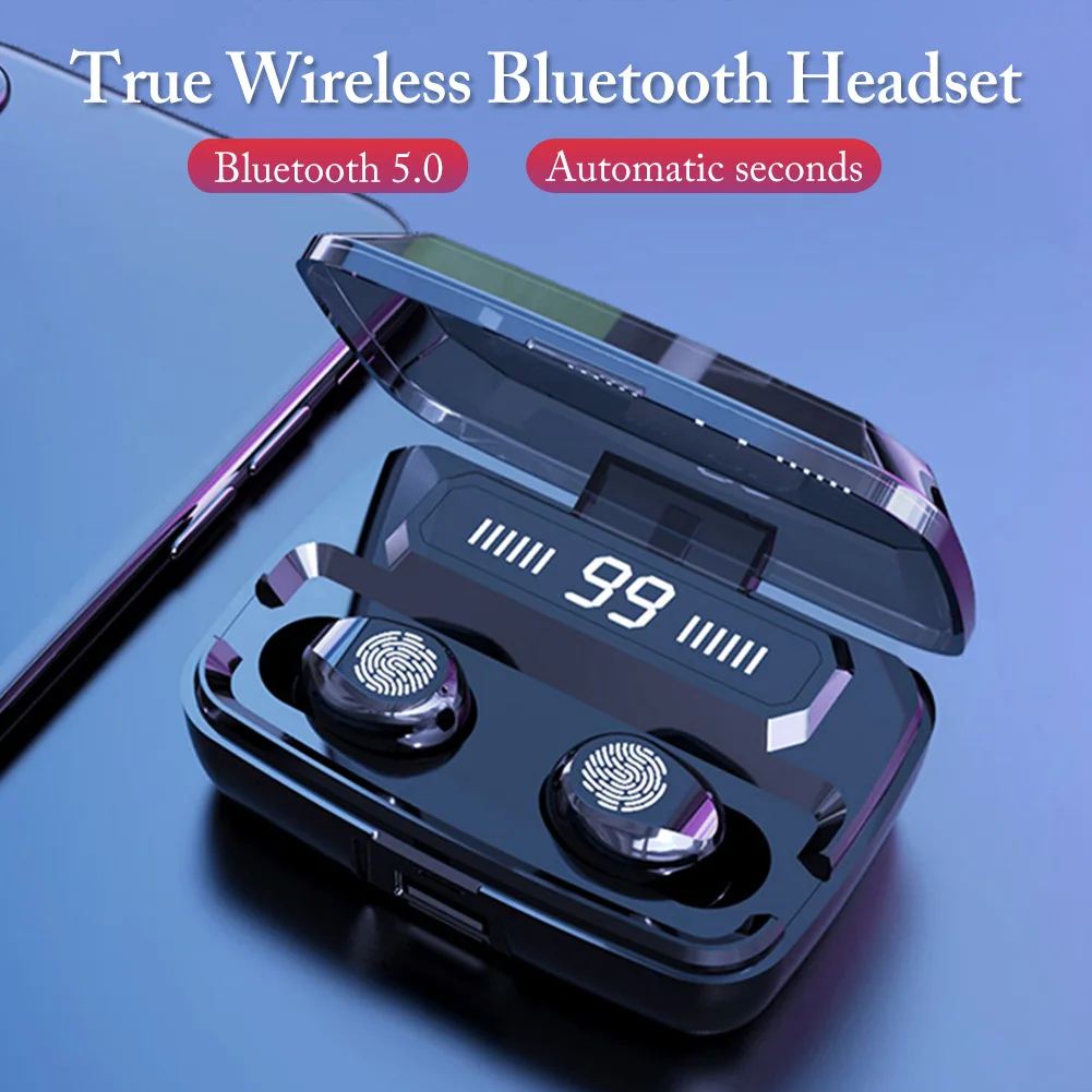 

1Wireless Headphones TWS Bluetooth-compatible 5.0 Earphone HiFi IPX7 Waterproof Earbuds Touch Control Headset for Sports1