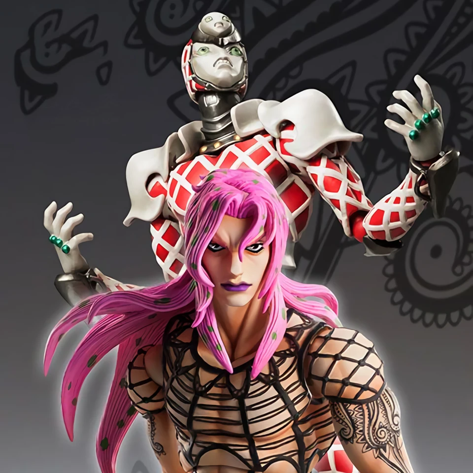 

Tronzo Original Medicos Super Action Statue JOJO Bizarre Adventure Golden Wind Boss Diavolo King Crimson PVC Action Figure Toys