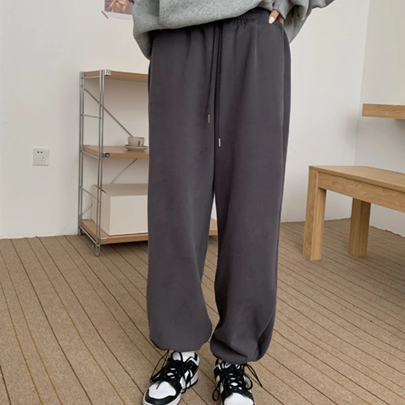 

Women Casual Fleece Harem Pants Winter Loose Jogging Pants Female Sweatpants Trousers Streetwear