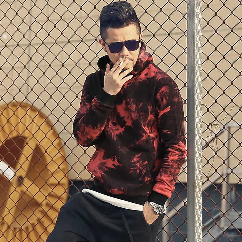 Осенняя мужская толстовка с капюшоном уличная одежда модная длинными рукавами и