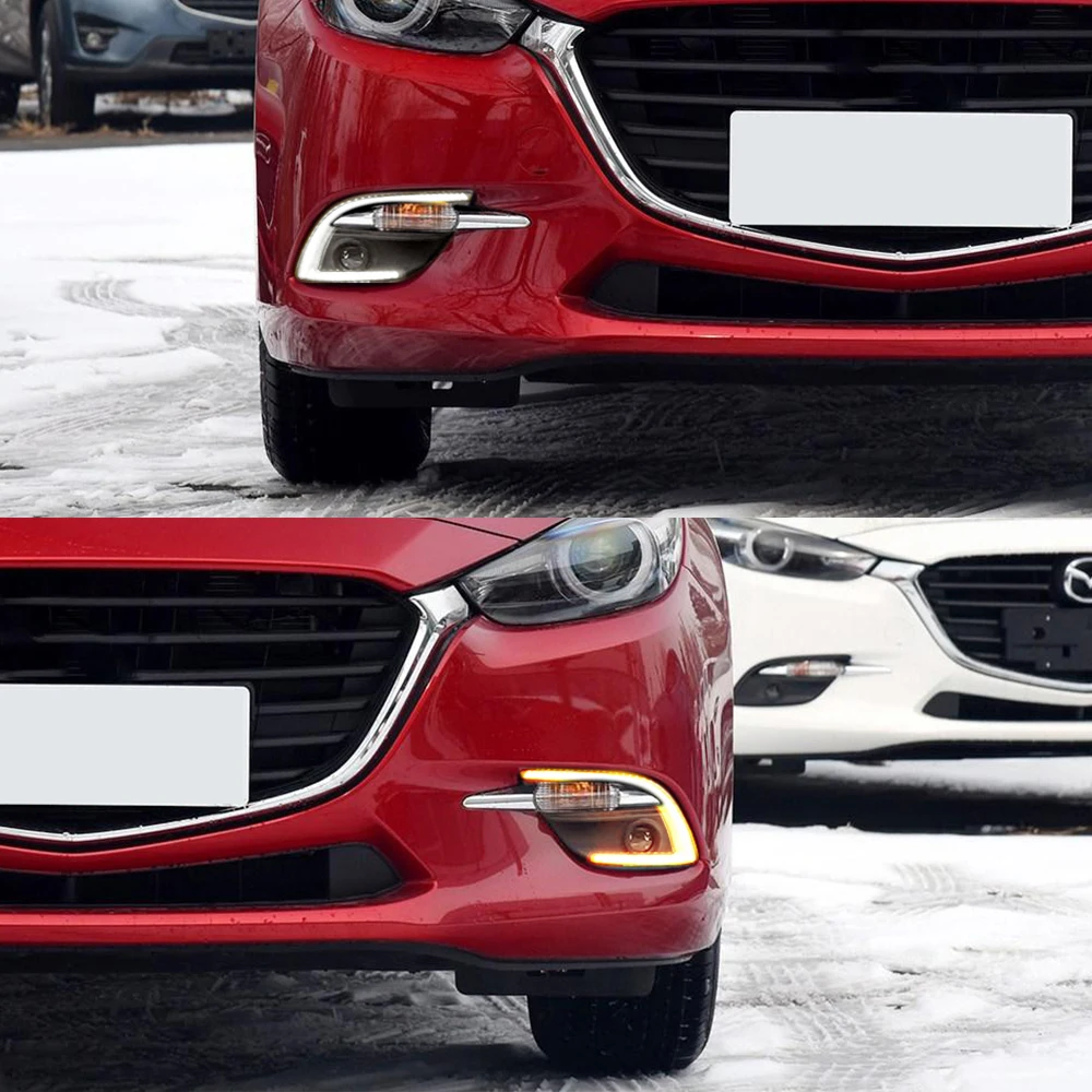 Автомобильные мигающие дневные ходовые огни для Mazda 3 Mazda3 Axela 2017 2018