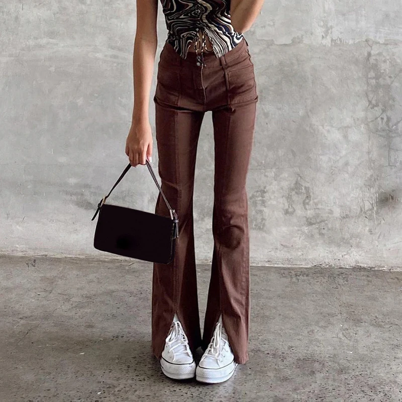 

FashionLeopard Printed Velvet Skinny Pants 2022 New Lady Full Length Chic Trouser Women Elastic Waist Mid Waist Flare Leg Pants