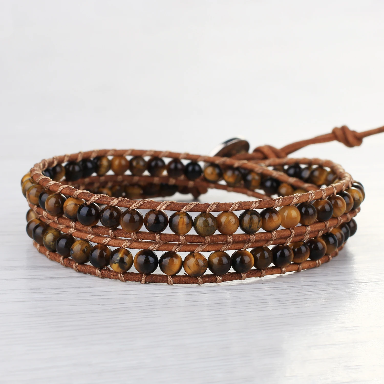 

KELITCH, агатовый браслет с тигровым глазом, из бисера, кожа, 2 обертывания, браслеты, бирюзовый Шарм, ювелирные изделия, пара, браслет, мужские Мо...