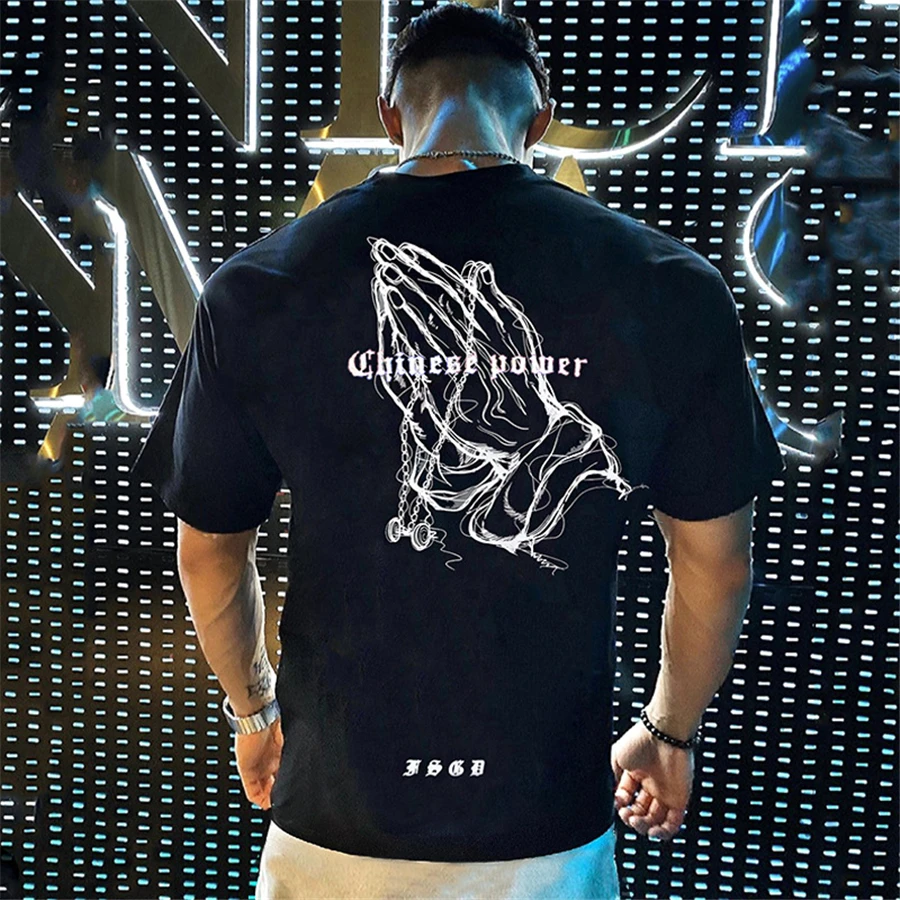 

2021 New Men's T-shirt Summer New Sports Short-sleeved Quick-drying Training Breathable Compression Running Tights Gym Fitness