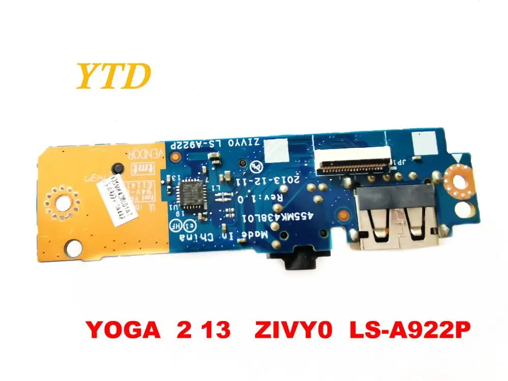 Оригинал для Lenovo YOGA 2 13 USB плата аудио Плата ZIVY0 LS-A922P Протестировано хорошее