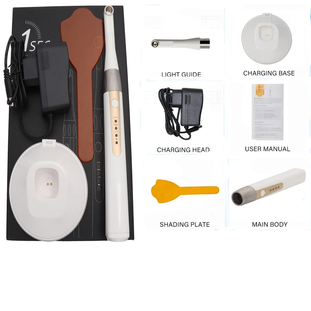 Dental 1 Second LED Curing Light Wireless Cordless Curing Lamp Machine High Power 10W 2200mah Large Capacity Dentistry Equipmen