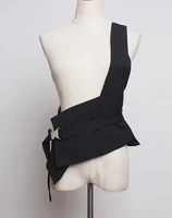 shoulder irregular cut belt vest female girdle harajuku fajas fajas reductoras de barriga belts for women 2020
