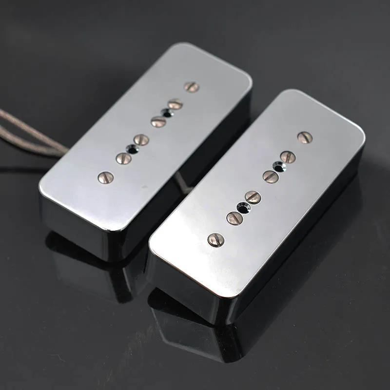 Siv Neck and Bridge 1 шт. Винтаж Alnico 5 Soapbar P 90 P90 гитара Пикап шеи или мост Пикап аксессуары для гитары, серебро/черный/белый/кремовый выбор - Цвет: Siv Neck and Bridge