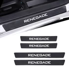 4 шт. защитные наклейки на пороги автомобиля против царапин из углеродного волокна аксессуары для Jeep Renegade Wrangler Compass Grand Cherokee Rubicon