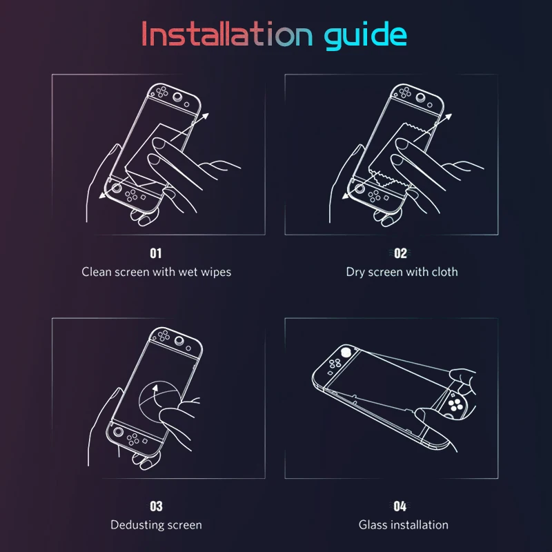 Закаленное защитное стекло DATA FROG для Nintendo Switch Lite 9H HD прозрачная защитная пленка