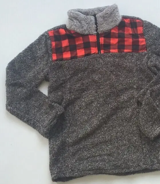 plaid mommy Осенне-зимняя одежда хлопковая флисовая толстовка с капюшоном «Мама и я» для маленьких девочек детский эксклюзивный хлопковый топ в клетку с леопардовым принтом и черными полосками - Цвет: plaid mommy
