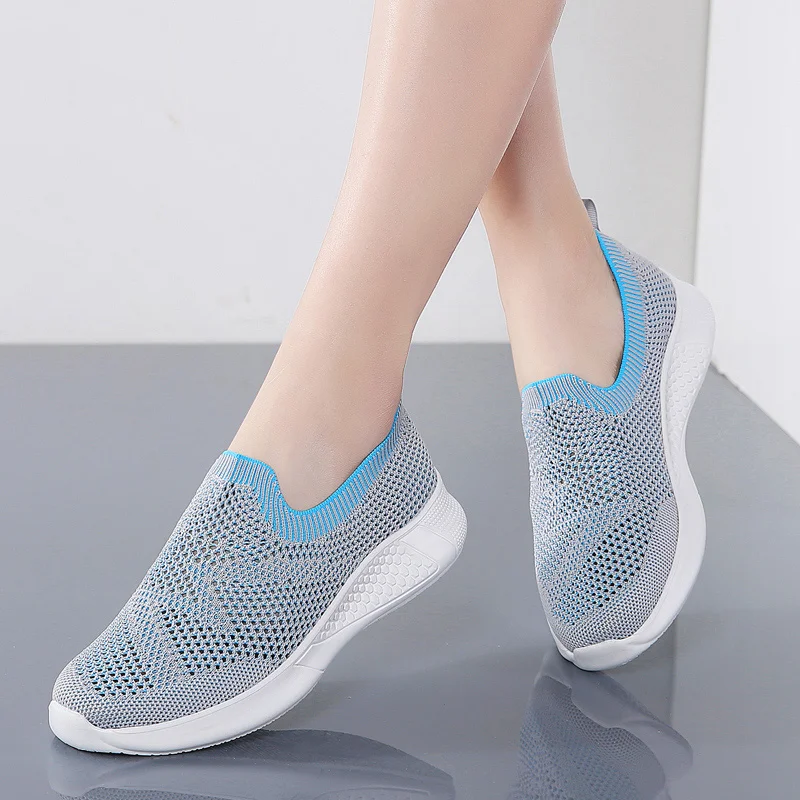 Женские вулканизированные сетчатые дышащие кроссовки женская обувь на плоской