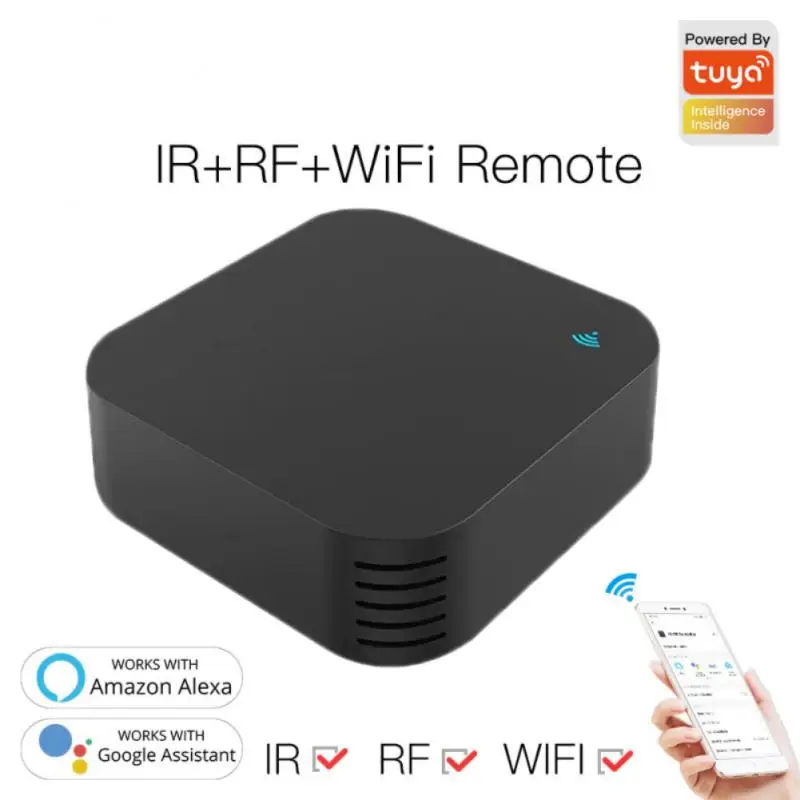 

Tuya WiFi RF+IR Universal Remote Controller Smart Hub Controller Tuya/Smart Life App Voice Control Via Alexa Google Home