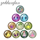 Эльза диснеевских принцесс, Белоснежка, 10 шт., 12 мм18 мм20 мм25 мм, круглые стеклянные кабошоны с плоской задней поверхностью, фурнитура для изготовления ожерелья